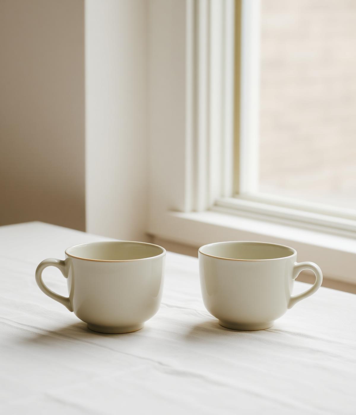 Two cups by a window — a calm conversation